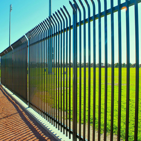 Bent Top Tubular Steel Fence