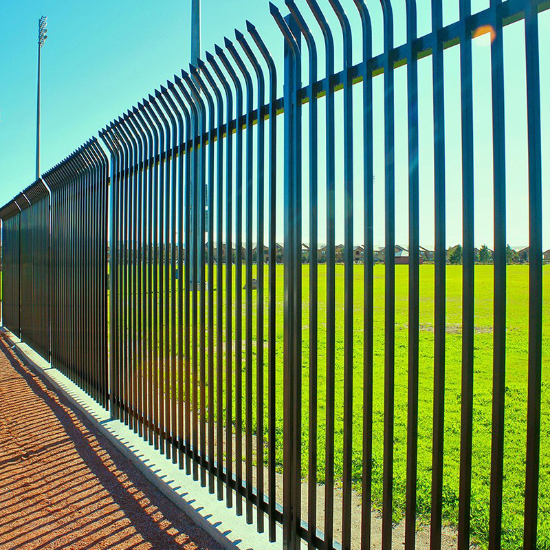 Bent Top Tubular Steel Fence
