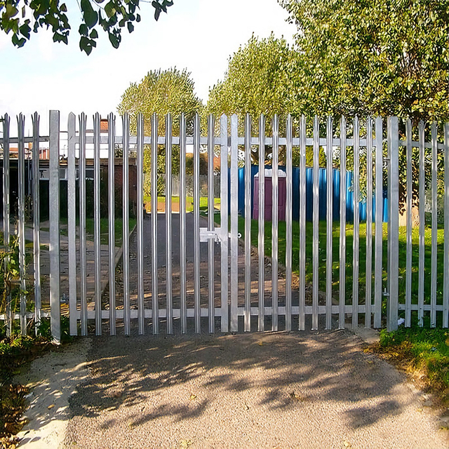 Palisade Fence Double Gate