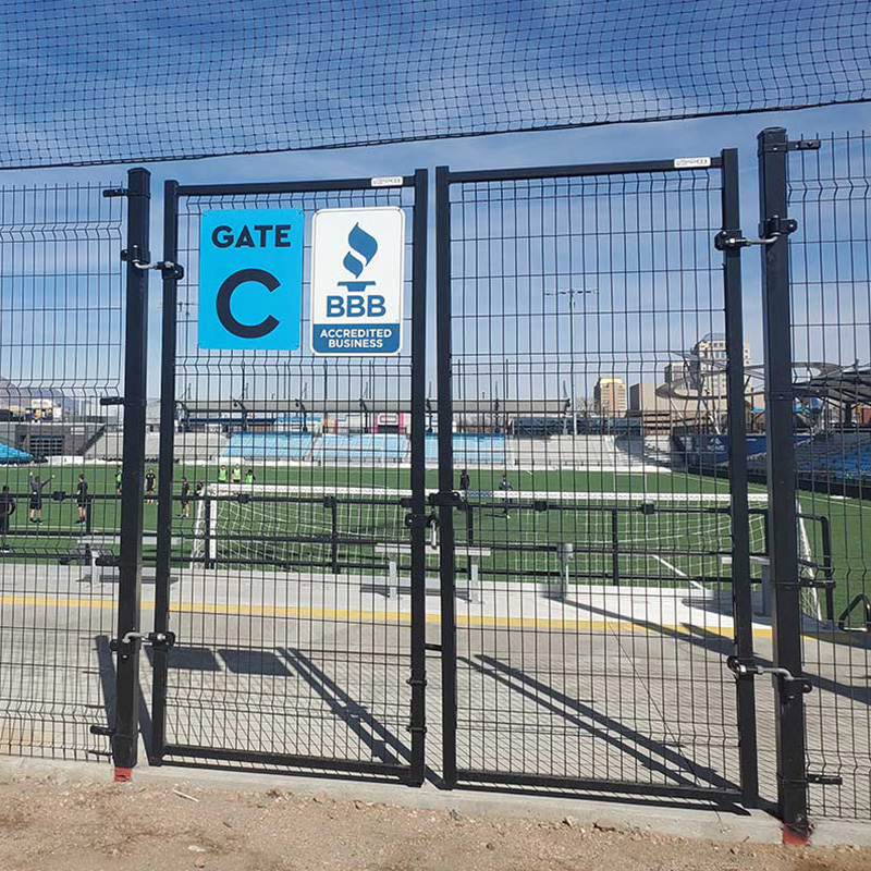 3D Panel Fence Double Gate