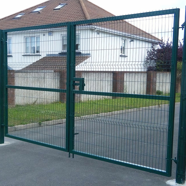 3D Panel Fence Double Gate