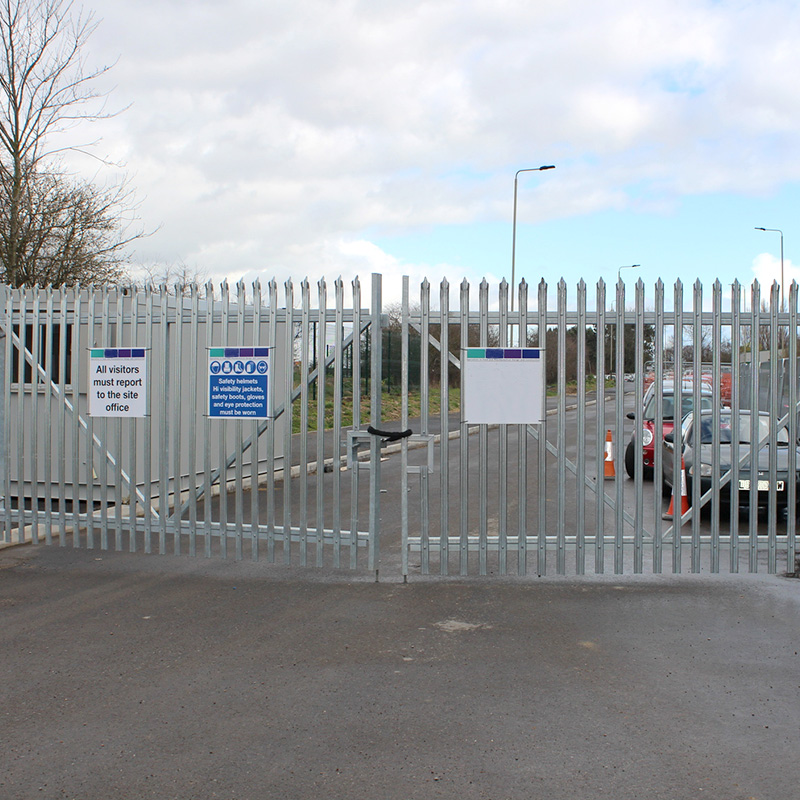 Palisade Fence Double Gate