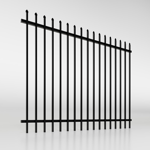 Pressed Spear Top Tubular Steel Fence