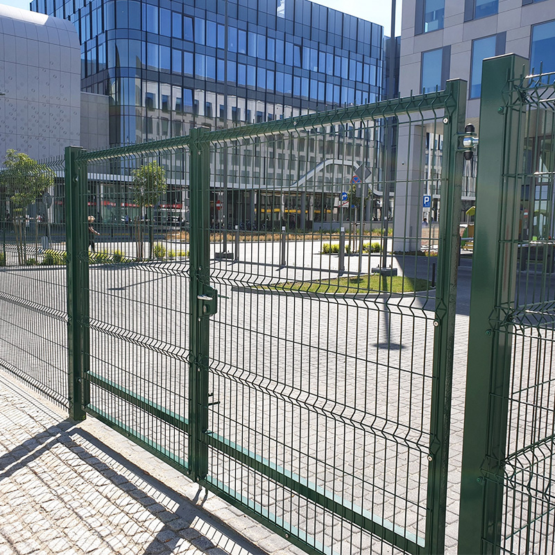 3D Panel Fence Double Gate