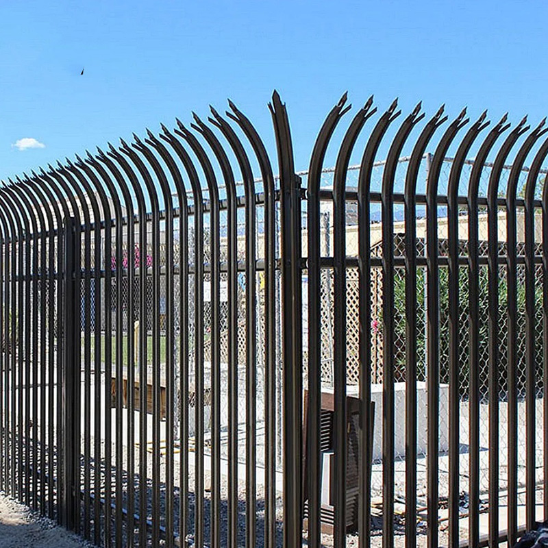Bent Top Tubular Steel Fence