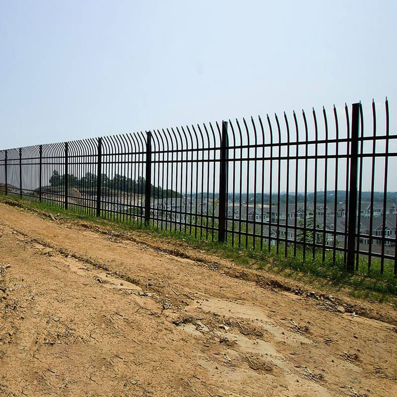 Bent Top Tubular Steel Fence